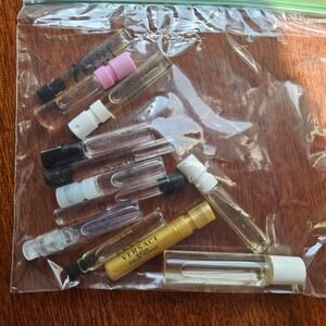 Designer Fragrance Sample Lot Versace Marc Jacobs Gucci Philosophy 11pc Travel